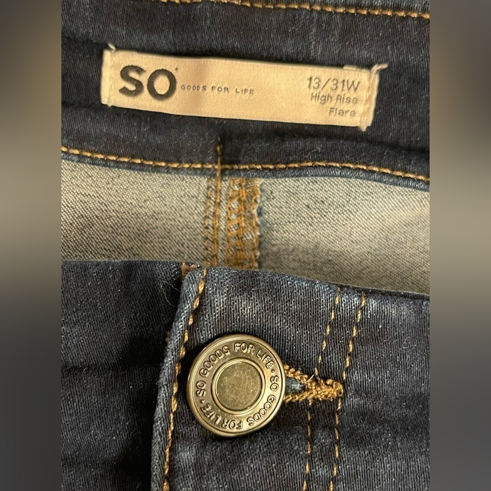 SO Blue Flare Wide Leg Jeans - Picture 13 of 13